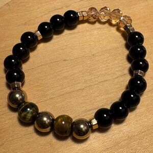 Tigereye Gem Stone Bead Bracelet